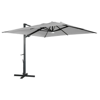 Square Cantilever Patio Umbrella with 90° Tilt, Optional LED/Bluetooth, 4 Colors