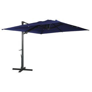 Square Cantilever Patio Umbrella with 90° Tilt, Optional LED/Bluetooth, 4 Colors