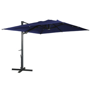 Square Cantilever Patio Umbrella with 90° Tilt, Optional LED/Bluetooth, 4 Colors