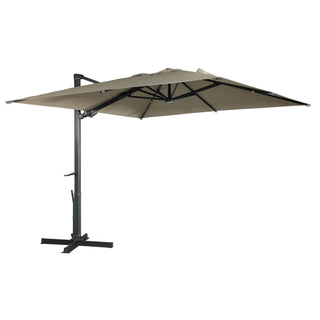 Square Cantilever Patio Umbrella with 90° Tilt, Optional LED/Bluetooth, 4 Colors