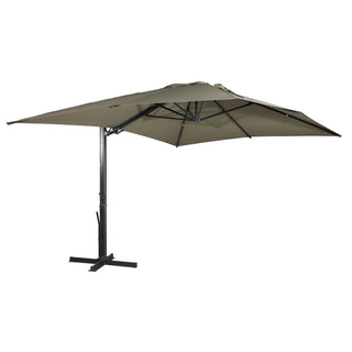 Square Cantilever Patio Umbrella with 90° Tilt, Optional LED/Bluetooth, 4 Colors