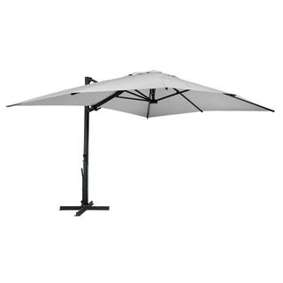 Square Cantilever Patio Umbrella with 90° Tilt, Optional LED/Bluetooth, 4 Colors