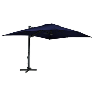 Square Cantilever Patio Umbrella with 90° Tilt, Optional LED/Bluetooth, 4 Colors