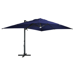 Square Cantilever Patio Umbrella with 90° Tilt, Optional LED/Bluetooth, 4 Colors