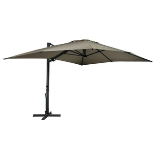 Square Cantilever Patio Umbrella with 90° Tilt, Optional LED/Bluetooth, 4 Colors