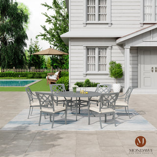 7-Piece Outdoor Dining Set – Patio Table with 6 Chairs for Backyard or Poolside