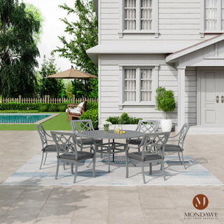 7-Piece Outdoor Dining Set – Patio Table with 6 Chairs for Backyard or Poolside