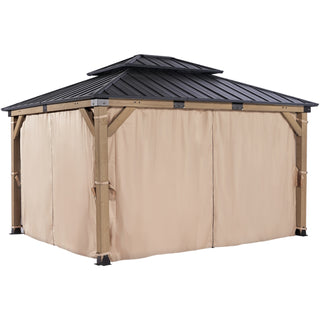 Cedarfort 12x14 FT Outdoor Cedar Wood Frame Patio Gazebo