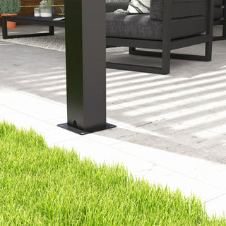 10x13FT / 10x19FT Louvered Pergola with Aluminum Frame and Adjustable Steel or Aluminum Louvers