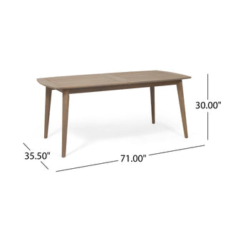 Outdoor Acacia Wood Expandable Dining Table – Brown Finish