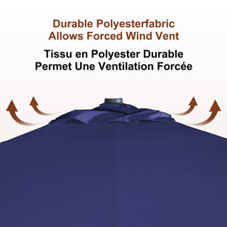 Square Cantilever Patio Umbrella with 90° Tilt, Optional LED/Bluetooth, 4 Colors