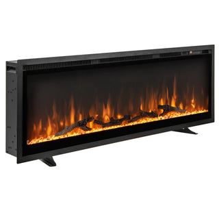 Electric Fireplace in-Wall Recessed with Remote Control and Adjustable Color and Brightness