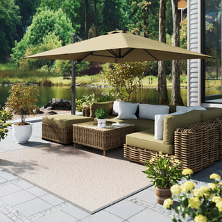 Square Cantilever Patio Umbrella with 90° Tilt, Optional LED/Bluetooth, 4 Colors