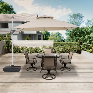 Square Cantilever Patio Umbrella with 5 Adjustable Angles