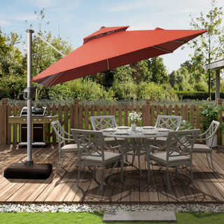 Square Cantilever Patio Umbrella with 5 Adjustable Angles