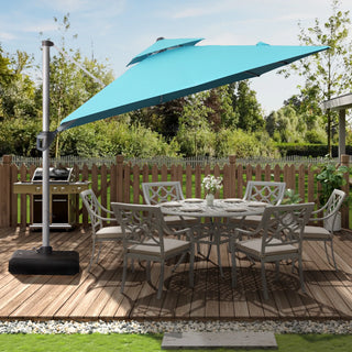 Square Cantilever Patio Umbrella with 5 Adjustable Angles