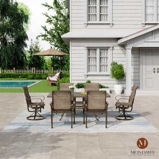 7-Piece Outdoor Patio Rectangular Dining Table and Chair Set