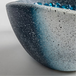 Tabletop Fire Pit Black/Blue, Outdoor & Indoor Fire Pit, Portable Concrete Fire Pit, Personal Ethanol Fireplace, Outdoor Table Top Fire Pit, Mini Fire Pit Smokeless Fire Bowl