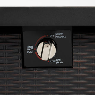 28" Propane Gas Fire Pit Table, 50000 BTU Square Steel Fire Pit for Outside Patio Deck Garden Backyard-Black