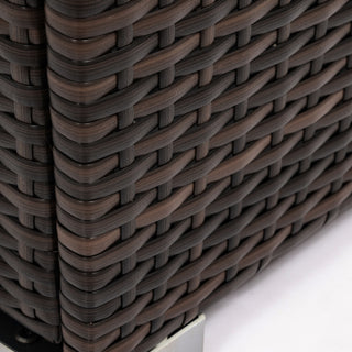 22" Propane Gas Fire Pit Table, 50000 BTU Square Steel Fire Pit with Beautiful Wicker Base for Outside Patio Deck Garden Backyard-Black