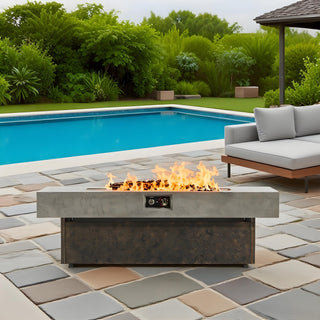 Tabletop Propane Fire Pits, 55 x 23 in, 50,000 BTU outdoor firepit table, Suitable for Outdoor, Patio, Balcony, three height options
