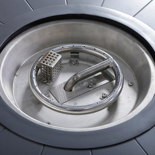 25 H x 32 W Aluminum Outdoor Fire Pit Table Set with Lid – Rust-Resistant Powder-Coated Frame, Perfect for Patio, Deck & Backyard Heating