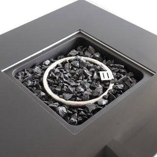 30in White Steel Propane & Natural Gas Fire Pit Table Set – Durable Powder-Coated Finish with Lid, Ideal for Patio, Deck & Backyard Heating