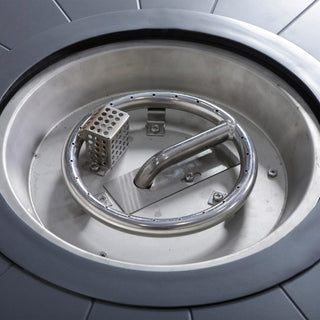 25 H x 32 W Aluminum Outdoor Fire Pit Table Set with Lid – Rust-Resistant Powder-Coated Frame, Perfect for Patio, Deck & Backyard Heating