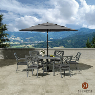 7-Piece Outdoor Dining Set – Patio Table with 6 Chairs for Backyard or Poolside