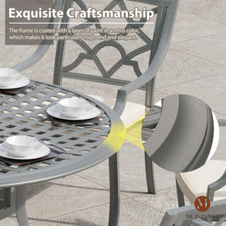 7-Piece Outdoor Dining Set – Patio Table with 6 Chairs for Backyard or Poolside