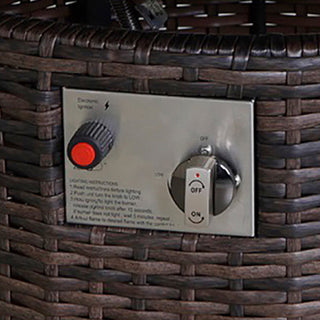 25 H x 32 W Aluminum Outdoor Fire Pit Table Set with Lid – Rust-Resistant Powder-Coated Frame, Perfect for Patio, Deck & Backyard Heating