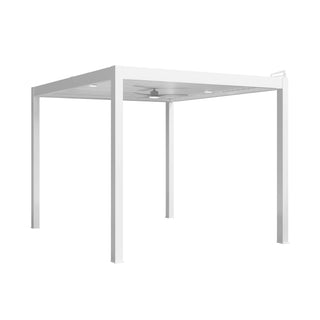 Aluminum Pergola Gazebo with Adjustable Louvered Roof & LED