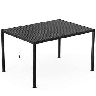 10x13FT / 10x19FT Louvered Pergola with Aluminum Frame and Adjustable Steel or Aluminum Louvers