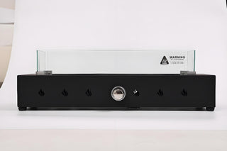 28-Inch Rectangle Fire Pit, 40000BTU Outdoor Propane Fire Pit, Wind-Resistant Firepits, Durable Iron Stylish Glass Beads Design