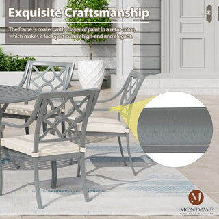 7-Piece Outdoor Dining Set – Patio Table with 6 Chairs for Backyard or Poolside