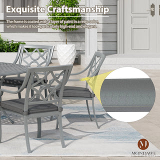 7-Piece Outdoor Dining Set – Patio Table with 6 Chairs for Backyard or Poolside