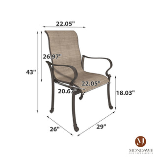 7-Piece Outdoor Patio Rectangular Dining Table and Chair Set