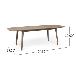 Outdoor Acacia Wood Expandable Dining Table – Brown Finish