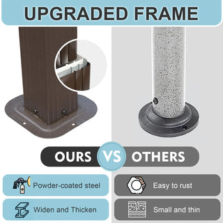 Hardtop Grill Outdoor BBQ Gazebo with 2 Side Shelves and Sloping Galvanized Steel Roof, Metal Permanent Grill Canopy with Ceiling Hooks