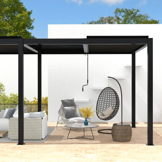 10x13FT / 10x19FT Louvered Pergola with Aluminum Frame and Adjustable Steel or Aluminum Louvers