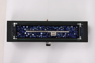 28-Inch Rectangle Fire Pit, 40000BTU Outdoor Propane Fire Pit, Wind-Resistant Firepits, Durable Iron Stylish Glass Beads Design