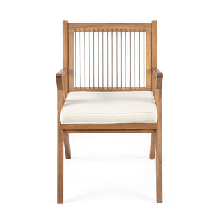 7-Piece Expandable Outdoor Dining Set – Acacia Wood Table & Rope Back Chairs