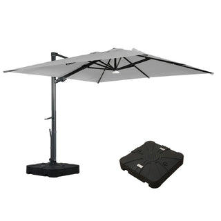 Square Cantilever Patio Umbrella with 90° Tilt, Optional LED/Bluetooth, 4 Colors