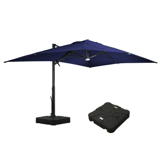 Square Cantilever Patio Umbrella with 90° Tilt, Optional LED/Bluetooth, 4 Colors