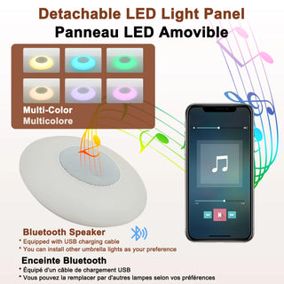 Square Cantilever Patio Umbrella with 90° Tilt, Optional LED/Bluetooth, 4 Colors