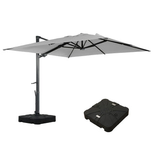 Square Cantilever Patio Umbrella with 90° Tilt, Optional LED/Bluetooth, 4 Colors