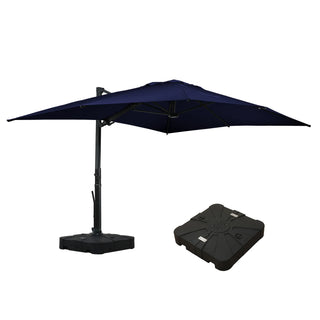 Square Cantilever Patio Umbrella with 90° Tilt, Optional LED/Bluetooth, 4 Colors