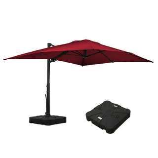 Square Cantilever Patio Umbrella with 90° Tilt, Optional LED/Bluetooth, 4 Colors