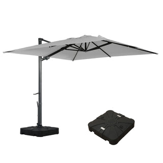 Square Cantilever Patio Umbrella with 90° Tilt, Optional LED/Bluetooth, 4 Colors
