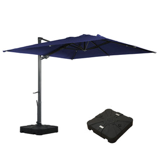 Square Cantilever Patio Umbrella with 90° Tilt, Optional LED/Bluetooth, 4 Colors